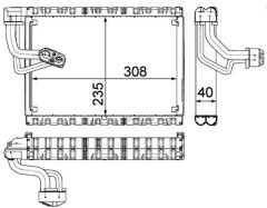 MAHLE AE90000P — Evaporator aer condiționat