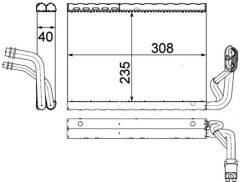 MAHLE AE91000P — Evaporator aer condiționat