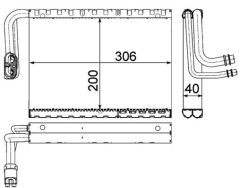 MAHLE AE92000P — Evaporator aer condiționat