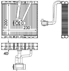 MAHLE AE93000P — Evaporator aer condiționat