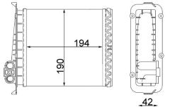 MAHLE AH106000S — Радиатор печки