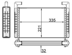 MAHLE AH119000S — Радиатор печки