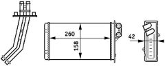 MAHLE AH156000S — Radiator încălzire habitaclu