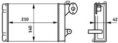 MAHLE AH158000S — Radiator încălzire habitaclu