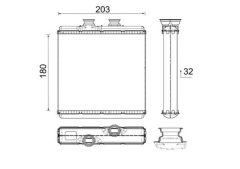 MAHLE AH183000P — Радиатор печки