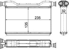 MAHLE AH189000P — Радиатор печки