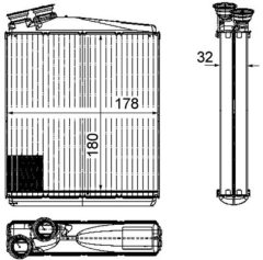 MAHLE AH192000P — Радиатор печки