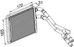 MAHLE AH198000P — Радиатор печки