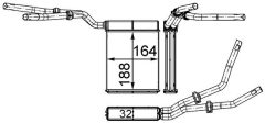 MAHLE AH199000S — Радиатор печки