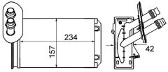 MAHLE AH20000S — Radiator încălzire habitaclu