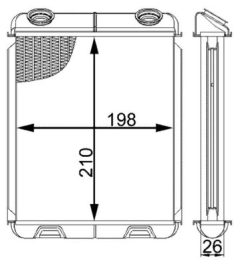 MAHLE AH21000S — Радиатор печки