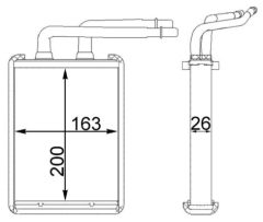 MAHLE AH221000S — Радиатор печки