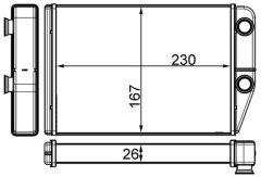MAHLE AH225000S — Радиатор печки