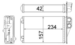 MAHLE AH248000S — Radiator încălzire habitaclu