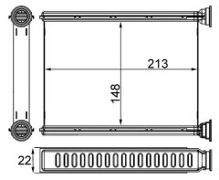 MAHLE AH250000S — Radiator încălzire habitaclu