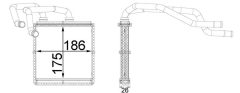MAHLE AH254000S — Radiator încălzire habitaclu
