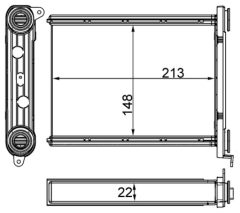 MAHLE AH259000S — Радиатор печки