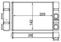 MAHLE AH260000S — Radiator încălzire habitaclu