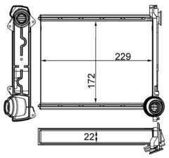 MAHLE AH264000S — Radiator încălzire habitaclu