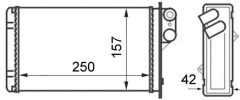 MAHLE AH42000S — Радиатор печки