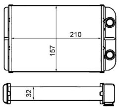 MAHLE AH58000S — Radiator încălzire habitaclu