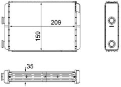 MAHLE AH60000S — Radiator încălzire habitaclu