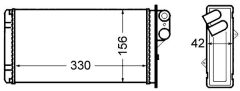 MAHLE AH65000S — Radiator încălzire habitaclu