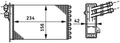 MAHLE AH72000S — Radiator încălzire habitaclu