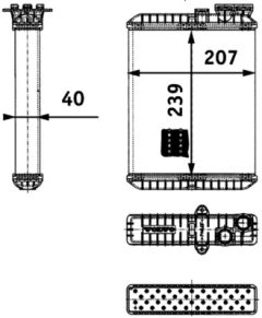MAHLE AH90000P — Радиатор печки