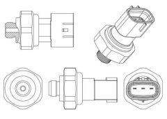 MAHLE ASE9000P — Întrerupător pneumatic aer condiționat