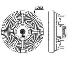 MAHLE CFC249000P — Cuplaj vâscos ventilator radiator