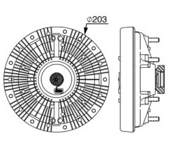MAHLE CFC250000P — Cuplaj vâscos ventilator radiator