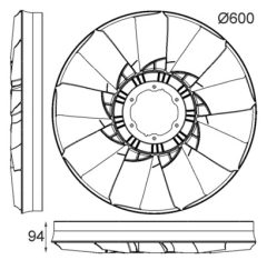 MAHLE CFW52000P — Elice ventilator radiator