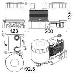 MAHLE CLC191000S — Radiator ulei motor