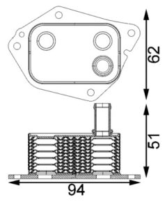 MAHLE CLC199000S — Масляный радиатор
