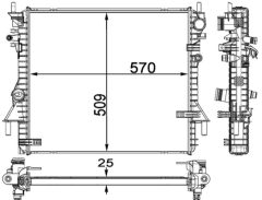 MAHLE CR1937000P — Radiator răcire motor