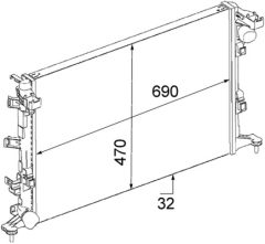 MAHLE CR914000P — Radiator răcire motor