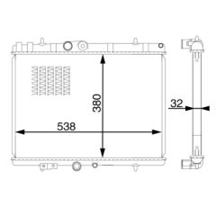 MAHLE CR1599000S — Radiator răcire motor