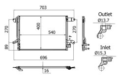 MAHLE AC864001S — Радиатор кондиционера