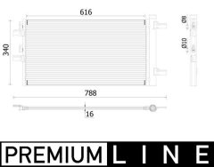MAHLE AC895000P — Radiator aer condiționat