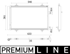 MAHLE AC922000P — Радиатор кондиционера