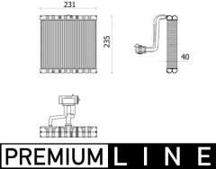 MAHLE AE166000P — Evaporator aer condiționat