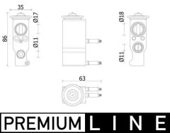 MAHLE AVE143000P — Supapă de expansiune aer condiționat