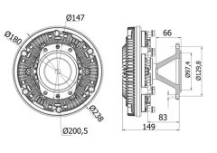 MAHLE CFC8000S — Cuplaj vâscos ventilator radiator