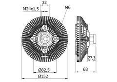 MAHLE CFC77000S — Cuplaj vâscos ventilator radiator
