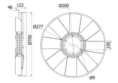 MAHLE CFW31000S — Elice ventilator radiator