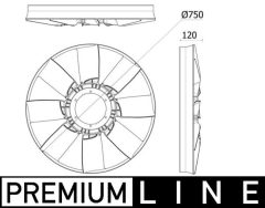 MAHLE CFW94000P — Крыльчатка вентилятора радиатора