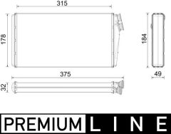 MAHLE AH295000P — Radiator încălzire habitaclu