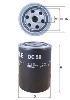 MAHLE OC59 — Filtru de ulei