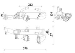 MAHLE CE47000P — Răcitor gaze EGR